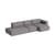 Canapé d'angle Mags Soft Low Armrest n°4 gris foncé / 3 places -  L 331 cm/ Accoudoir droite - Hay