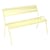 Banc avec dossier Monceau métal jaune / 2 à 3 places - L 116 cm - Fermob