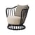 Fauteuil rembourré Grace Outdoor tissu / Tressage polyéthylène - Gubi