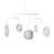 Sospensione Focus X5 metallo bianco / LED - L 160 x H 131 cm - DCW éditions
