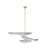 Suspension Sycamore verre gris / 3 niveaux - L 140 cm - TALA
