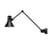 Wandleuchte Type 80 W3 metall schwarz / Langer Gelenkarm - Wandanschluss - Anglepoise
