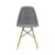 Chaise RE DSW - Eames Plastic Side Chair plastique gris / (1950) - Pieds bois clair / Recyclé - Vitra