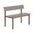 Banc avec dossier Linear métal beige / L 110 cm - Muuto