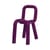 Chaise rembourrée Bold tissu violet - Moustache