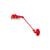 Applique Signal SI301 métal rouge / Design 1950 - Orientable + interrupteur intégré - Jieldé