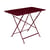 Tavolo pieghevole Bistro metallo rosso / 97 x 57 cm - 4 persone - Foro per ombrellone - Fermob