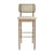 Chaise de bar rembourrée Cannage cuir blanc / H 65 cm - RED Edition