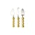 Coltello da formaggio  materiale plastico giallo / Set di 3 - HK LIVING