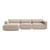 Ecksofa Develius E textil beige / 4 Sitze - L 309 cm / Liege links - &tradition