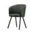 Fauteuil rembourré Mikado cuir vert / Pieds bois - Vitra