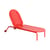 Lettino inclinabile a rotelle Week-end metallo rosso / Alluminio - Petite Friture