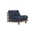 Fauteuil convertible Roots / Dormeuse & lit d'appoint - 3 positions / Structure marron - KARUP DESIGN