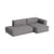 Canapé d'angle Mags Soft Low Armrest n°3 gris foncé / 2,5 places - L 256.5 cm / Accoudoir droite - Hay