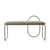 Gepolsterte Bank Angui textil beige / Recycling-Polyester - L 110 cm - AYTM