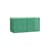 Portaoggetti da parete Perforated Cabinet Small metallo verde / L 89 x P 40 x H 45 cm - Hay