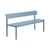 Banc avec dossier Linear métal bleu / L 170 cm - Muuto