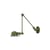 Applique Signal SI331 métal vert / Design 1950 - Orientable + interrupteur intégré - Jieldé