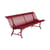 Banc avec dossier Louisiane métal rouge / L 200 cm - Métal - Fermob