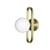 Cime Small OUTDOOR Bathroom wall light glass gold metal / Ø 12 cm - ENOstudio