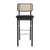 Sgabello bar Cannage fibre legno nero / H 65 cm - Pelle - RED Edition