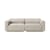 Sofa Develius A textil grau / 3-Sitzer - L 220 cm - &tradition