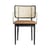 Fauteuil de repas rembourré Cannage   / Accoudoirs laiton - RED Edition