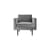 Fauteuil rembourré Wind tissu gris / Velours - BROSTE COPENHAGEN