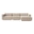 Ecksofa Develius F textil beige / 4 Sitze - L 309 cm / Liege rechts - &tradition