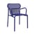 Fauteuil bridge empilable Week-end métal bleu / Aluminium - Petite Friture