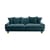 Divano destro Greenwich tessuto blu / L 220 cm - Velluto - Jonathan Adler