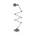 Lampadaire Loft Zigzag métal vert / H 240 cm - Orientable - Jieldé