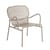 Week-End Stackable low armchair metal beige / Aluminium - Petite Friture