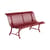 Bank mit Rückenlehne Louisiane metall rot / L 150 cm - Metall - Fermob