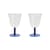 Bicchiere da vino Mingle vetro blu / Set di 2 - & klevering