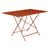 Klapptisch Bistro metall orange / 117 x 77 cm - 6 Personen - Sonnenschirm Loch - Fermob