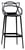 Chaise de bar Masters plastique noir / H 75 cm/ Modèle d'exposition - Kartell