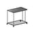 Carrello/tavolo d'appoggio Tristano metallo vetro grigio / 87 x 50 x H 69 cm - Zeus