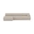 Divano modulabile Coltre tessuto beige / Divano a 3 posti con Meridiana - L 270 cm - Muuto