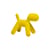 Decorazione Puppy XS Floqué tessuto giallo / Effetto velluto - L 18,5 cm - Eero Aarnio, 2003 - Magis