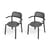 Lot de 2 fauteuils empilables Toní métal noir - Fatboy