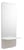 Miroir mural Horizon   Vertical métal verre blanc / Etagère - L 40 x H 80 cm - Normann Copenhagen