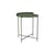 Tavolino d'appoggio Edge metallo verde / Poignée rabattable -Ø 46 x H 53 cm - Houe