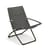Chaise longue pliable inclinable Snooze Cosy tissu gris / 2 positions - Emu