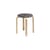 Sgabello E 60 tessuto nero / Alvar Aalto, 1933 - 4 piedi - ARTEK