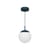 Pendelleuchte Mooon! LED metall glas blau / Glaskugel - Bluetooth - Ø 25 cm - Fermob