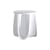 Tabouret Sag plastique blanc / Table H 44 cm - Assise polyuréthane / Nendo, 2016 - MDF Italia