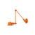 Applique Signal SI331 métal orange / Design 1950 - Orientable + interrupteur intégré - Jieldé