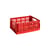 Korb Colour Crate plastikmaterial rot Medium / 26,5 x 34,5 cm - Recycelt - Hay