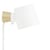 Applique con presa Rise metallo bianco legno naturale / Orientabile - Legno & metallo - Normann Copenhagen